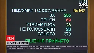 Рада ухвалила "ресурсний" закон | ТСН 19:30