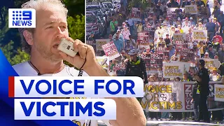 Queensland youth crime victims march for change | 9 News Australia