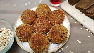 Постные овсяные котлеты,как мясные//Vegetarian oatmeal cutlets