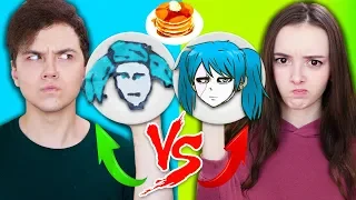 ВЫБЕРИ ЧЕЙ БЛИН ЛУЧШЕ 🥞БЛИННЫЙ ЧЕЛЛЕНДЖ 🥞PANCAKE ART CHALLENGE 🥞Рисуем Блинами с ВЭЛЛ 🥞DIY