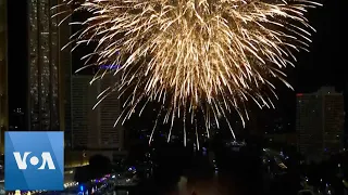 New Year’s Fireworks at Top of Bangkok Tower