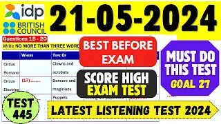 IELTS Listening Practice Test 2024 with Answers | 21.05.2024 | Test No - 445