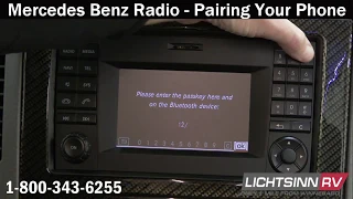 LichtsinnRV.com - Mercedes Benz Infotainment System -  Pairing Bluetooth with your Phone