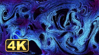 Satisfying Colorful Liquid! Fluid Art 1 Hour 4K Relaxing Screensaver for Meditation. Relaxing Music