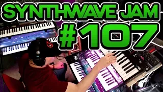 Daily Synthwave Jam #107 / Moog Grandmother, Roland SH2 JX-3P Juno 106 System-8 SE-02 & TR-8s