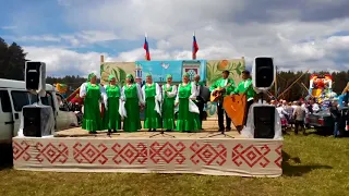 Ансамбль "Рябинушка"  при Кужерском женском хоре на празднике Пеледыш пайрем в п. Морки.