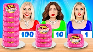 Desafio Alimentar: 100 Camadas | Comer 1 VS 100 Camadas de Chocolate! Mukbang por RATATA BRILLIANT