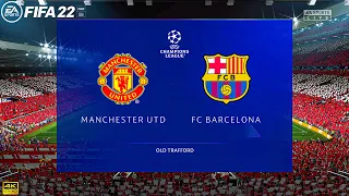 FIFA 22 PS5 | Manchester United Vs Barcelona | UEFA Champions League | 4K Gameplay