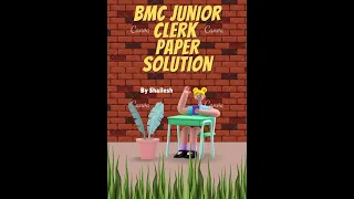 BMC Junior Clerk Paper Solution 15/12/2019