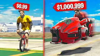 $1 Bike VS $1,000,000 Bike In Realistic Game!