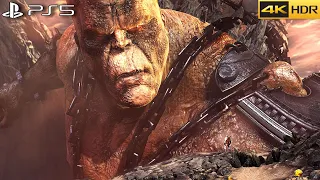 Kratos Destroys His Grandfather Titan Cronos Scene - God Of War 3 Remastered [4K 60FPS HDR]