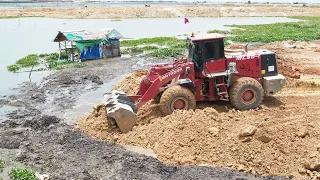 Back Landfill Skills Operator Wheel Loader MATADOR ML50-1 Pushing Spreading Rock Dirt Process