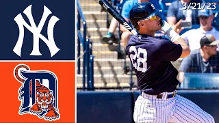 New York Yankees Vs. Detroit Tigers | Spring Training Highlights | 3/21/23