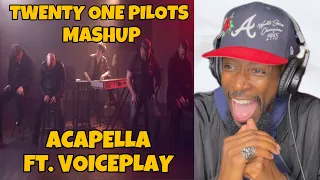 THIS GUYS BASS IS CRAZY! ACAPELLA ft. Voiceplay - Twenty One Pilots Mashup | Reaction