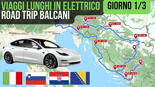 1800 km in 3 giorni con TESLA MODEL 3.Dettagli TEMPI e COSTI di ricarica di un viaggio in elettrico.