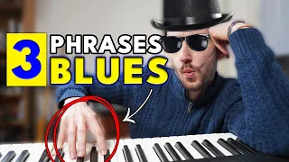 3 phrases de BLUES à recopier au piano