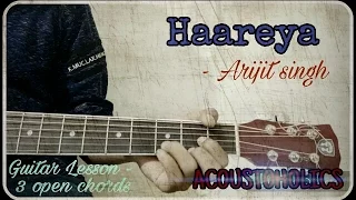 Haareya - Arijit singh| Easy Guitar lesson | Meri Pyaari Bindu | Ayushman khurrana