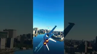 F/A 18 Super Hornet MSFS | Low Flying Under Rainbow Bridge Tokyo Japan #shorts #short #youtubeshorts