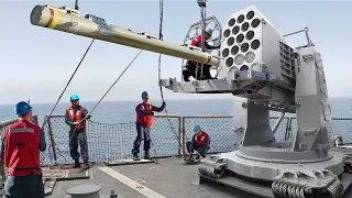Skilled US Sailors Load Scary Million $ Missiles Aboard Navy Ships