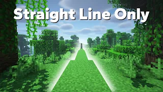 Minecraft, But I Can Only Walk In A Straight Line