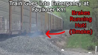 Train Goes into an Emergency as Brakes was Smoking on one of the Railcars!