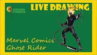 Live drawing of Ghost Rider from Marvel