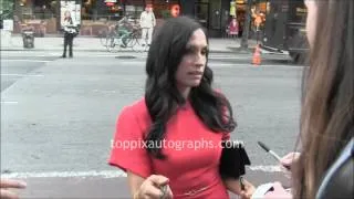 Famke Janssen - Signing Autographs at the 'Bringing Up Bobby' Premiere in NYC