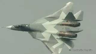 Su-57 Sukhoi T-50 PAK FA MAKS 2011 cloudy