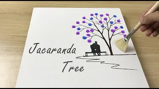 Daily Challenge #41 / Acrylic / Love under the Jacaranda Tree