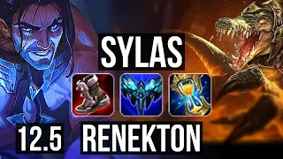 SYLAS vs RENEKTON (TOP) (DEFEAT) | 7 solo kills, 1.9M mastery, 500+ games | EUW Diamond | 12.5
