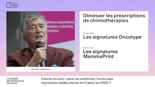 Cancer du sein, l'actualité des traitements du cancer, Cours de chimio 2023