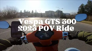BREAD SHOPPING. VESPA GTS 300 2023 ORANGE #POV #vespa2023
