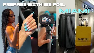 prepare with me for miami ☆ (hair appt, nail & toe appt, going shopping + packing)