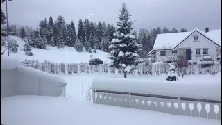 Norway now! Record snowfalls!  NORWAY is freezing! Huge Snowstorm snow storm hit Southern Norway