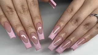 Glitter Frenchtip Nails | Watch Me Work | Lauhzar