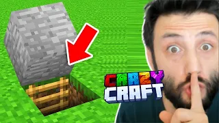 Kimsenin Bilmediği GİZLİ SIĞINAĞIM 🤫 CRAZYCRAFT Minecraft Bölüm 6