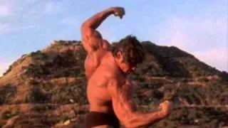 Arnold Pumping Iron Hill Posing Scene