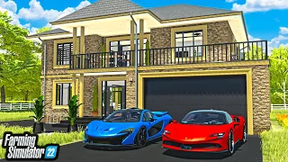 $2.7M TWO-STORY MANSION BUILD: LUXURY CARS INCLUDED | FS22