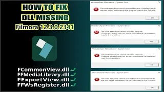 fexportview dll missing error filmora 12.3