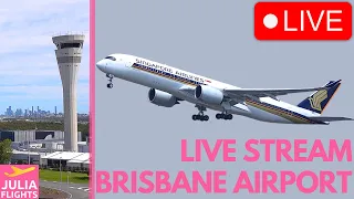 LIVE AIRPORT STREAM Plane Spotting with Julia at Brisbane International Airport (BNE/YBBN)