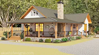 Outstanding Cottage| House Design With Vaulted Ceiling & Porch