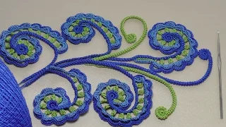 Урок вязания крючком. ЗАВИТОК для ирландского кружева.Irish crochet lace.