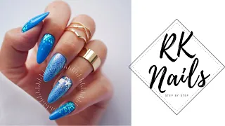 💅🏼✨ New Easy Nails Art / Bubble Nails / Foam Nails Tutorial / Indigo Nails