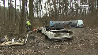 На Рівненщині посеред лісу роми розбили табір і живуть там сім'ями