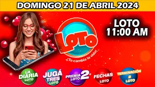 DIARIA 11 AM SORTEO LOTO NICARAGUA | hoy DOMINGO 21 de abril de 2024