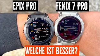 Garmin Fenix 7 Pro vs. Epix Pro: AMOLED- oder MIP-Display? + Weitere Unterschiede