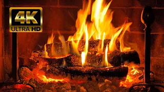 The Best Fireplace Background (10 Hours) 4K Fireplace With Burning Logs And Crackling Sound.