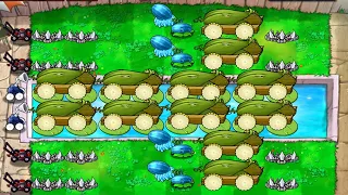 Plants vs Zombies Survival Endless 9000 Plus Flags - No Gloom Shroom Strategy