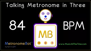 Talking metronome in 3/4 at 84 BPM MetronomeBot