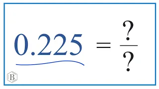 0.225 as a Fraction (simplified form)